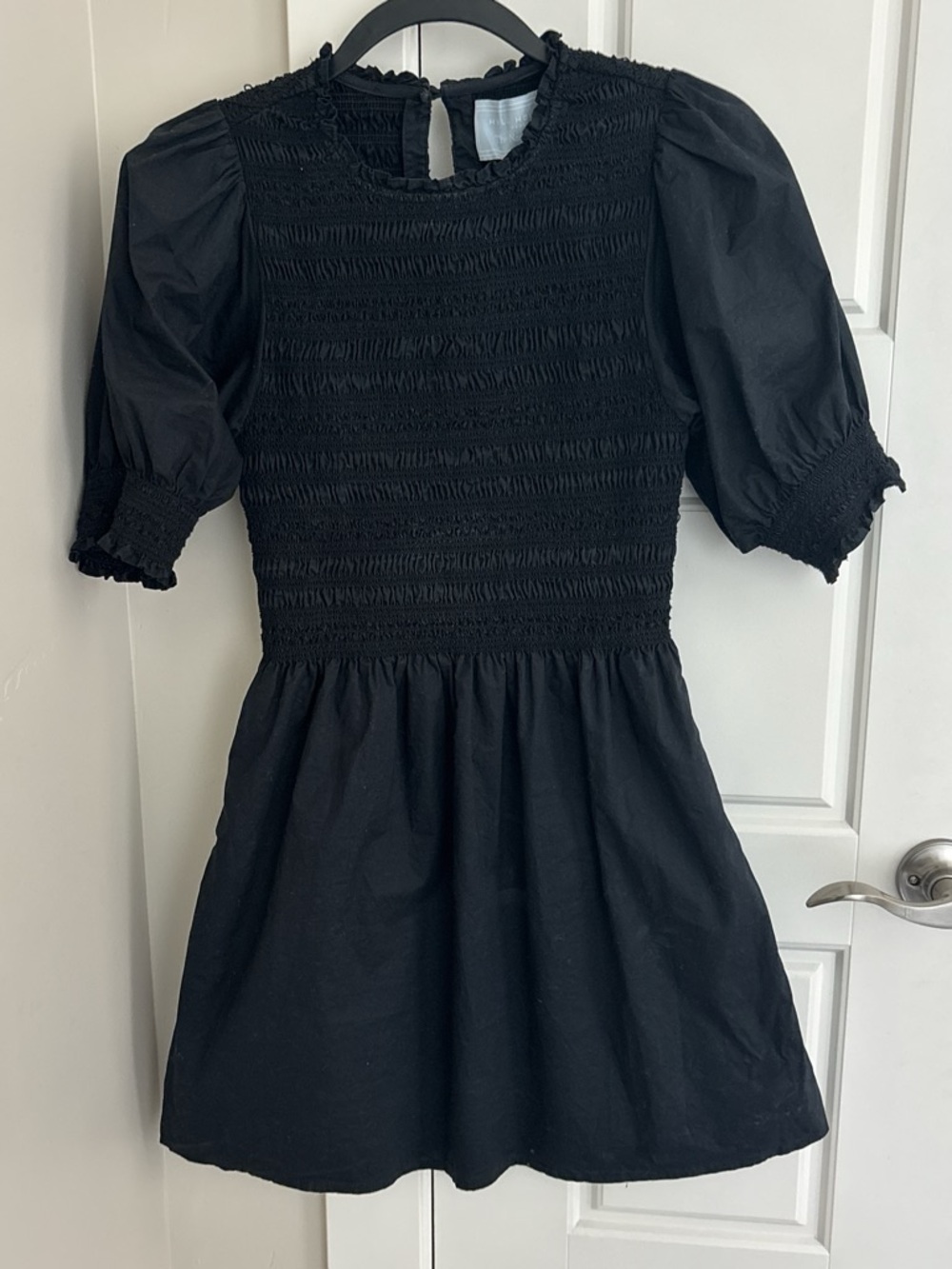 Hill House Home Vivi Nap Dress Puff-Sleeve  - Black